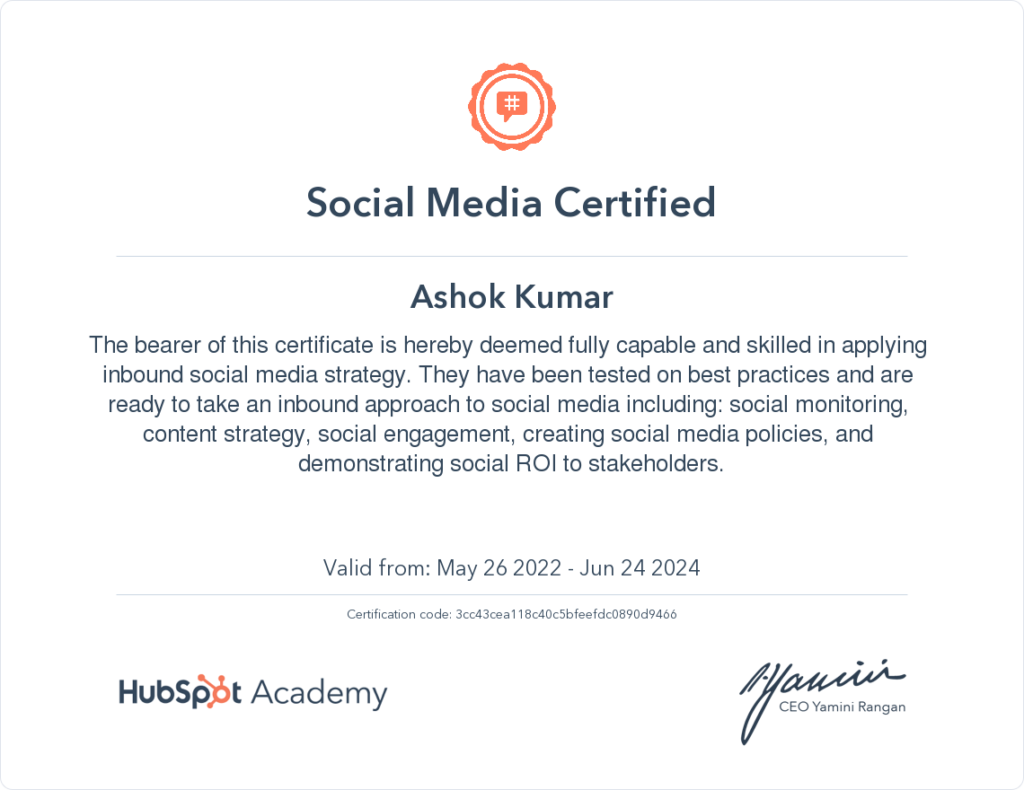 hubspot-social-media-marketing-certification